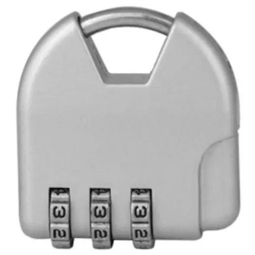 Mini Combination Lock Silver Front